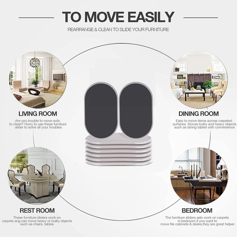Reusable Large Furniture Movers Sliders for Carpet and Hardwood Floors-8