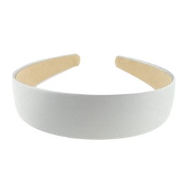 SMALL HEAD WOMENS & GIRLS School Uniform Birthday Party Dance Recital Drama Wedding Flower Girl Special Occasion Hair Plain Satin 3cm Short Long Hair Headband Alice Band Hairband (Silver)