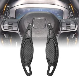 Steering Wheel Shift Paddle Extension Accessories Compatible for Honda Civic 11th Accord CR-V Pilot 2023-2025 Gear Shifter Paddle Add-on Cover Interior Parts Carbon Fiber Black