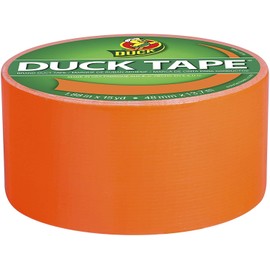 Duck Brand 1265019 Color Duct Tape, Neon Orange, 1.88 Inches x 15 Yards, Single Roll, 5 Pack