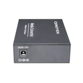 QINIYEK 10Gb Ethernet Fiber Media Converter, 10G Fiber Ethernet Converter with 1 x RJ45 10GbE Port to 1 x 10GbE SFP+ Port