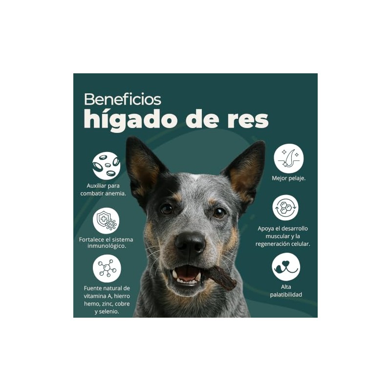 Premios Hígado de Res en Tiras - Libre Pastoreo -