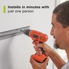 Rubbermaid Garage FastTrack 8-Piece Small Kit Black/Grey All-in-One Rail &