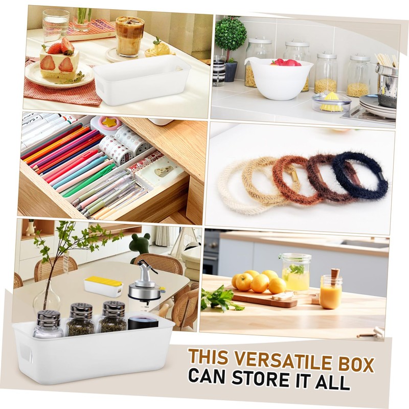 MAGICLULU 8Pcs Storage Basket Lightweight Plastic Storage Bins for Pantry