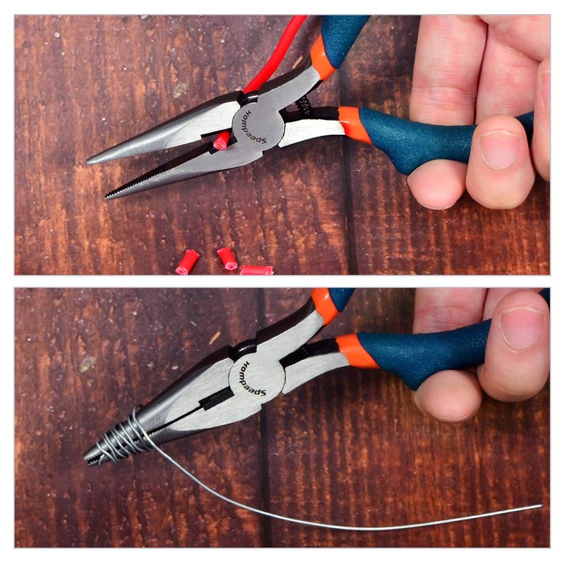 SPEEDWOX Mini Radio Pliers with Groove, Blade Included, Cuttable Shape,