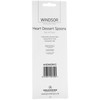 Grunwerg Windsor Carded 4-Piece Heart-Shaped Dessert Spoon Set 4HDWDR/C, 18/0