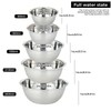 5PCS Stainless Steel Mixing Bowl, Multi-Functional Thick Large Bowls with