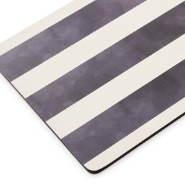 Portmeirion Mono Stripe Collection Placemats | Set of 4 | Heat Resistant Mats | CorkBacked Board | Hard Placemat Set for Dining Table | Measures 15.7 x 11.7 Multicolor
