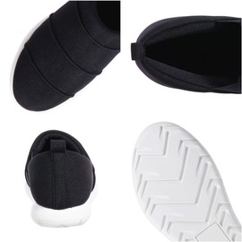 isotoner Women's Zenz Serenity Stretch Satin Lightweight Slipper, Slip-on Shoe, Black, 8