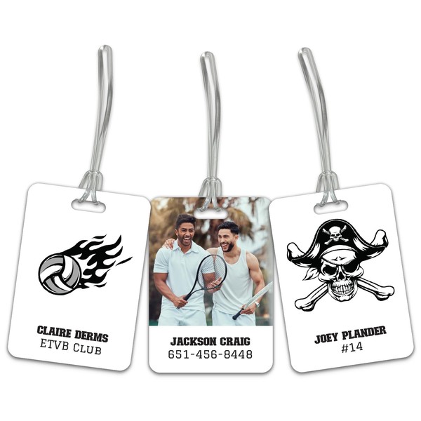 Personalized Custom Image Upload with White Background Tag / 2.75"
