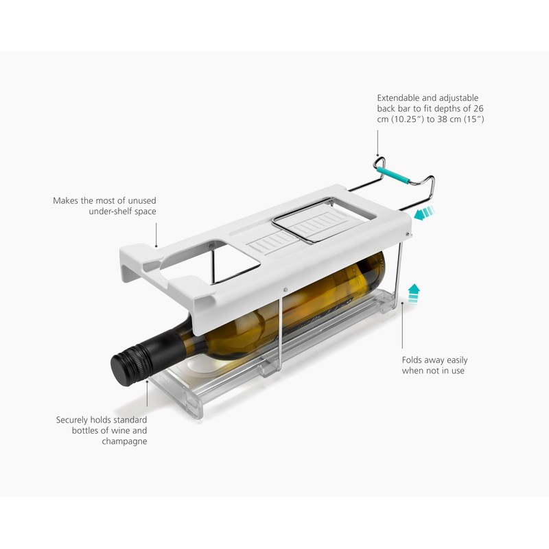 Joseph Joseph FridgeStore Foldable Under-Shelf Fridge Storage Bottle & Wine