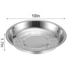 WUWEOT 10 Pack Stainless Steel Dinner Plates, 10" Round Kitchen