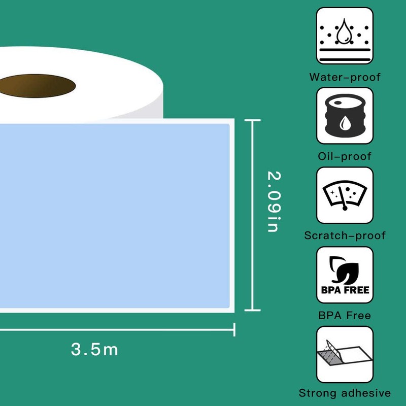 Phomemo Printer Paper Thermal Sticker Paper Black Character on Purple/Rose