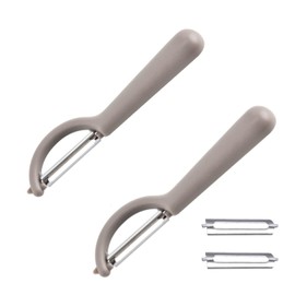 Pack of 2 Peeler Tupper with 2 Replacement Blades for Tupperware Peeler, Potato Peeler, Best Simple Stainless Steel Kitchen Helper, Handy Left-Handed Kitchen Asparagus Vegetables Hikeen Julienne for