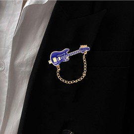 Dreuyet 4 Pcs Electric Guitar Brooch Pins Set Cute Enamel Musical Instrument Badges on Backpack Guitar Brooches Badges Pins Present Gifts Wear on Backpack, Shirt, Jacket, Lapel, Hat, or Tie, Alloy