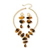 NOVYRA Leopard Earrings Necklace for Women Chunky Acrylic Leopard Irregular
