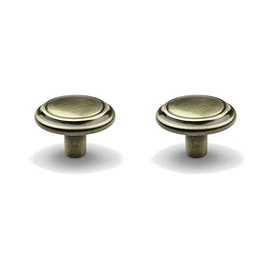 cyclingcolors 2 x Furniture Knobs Metal 20 mm Bronze Brass Vintage Antique Cupboard Handles Drawer Knobs