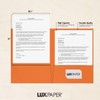 LUXPaper 9 x 12 Presentation Folders in 100 lb. Mandarin