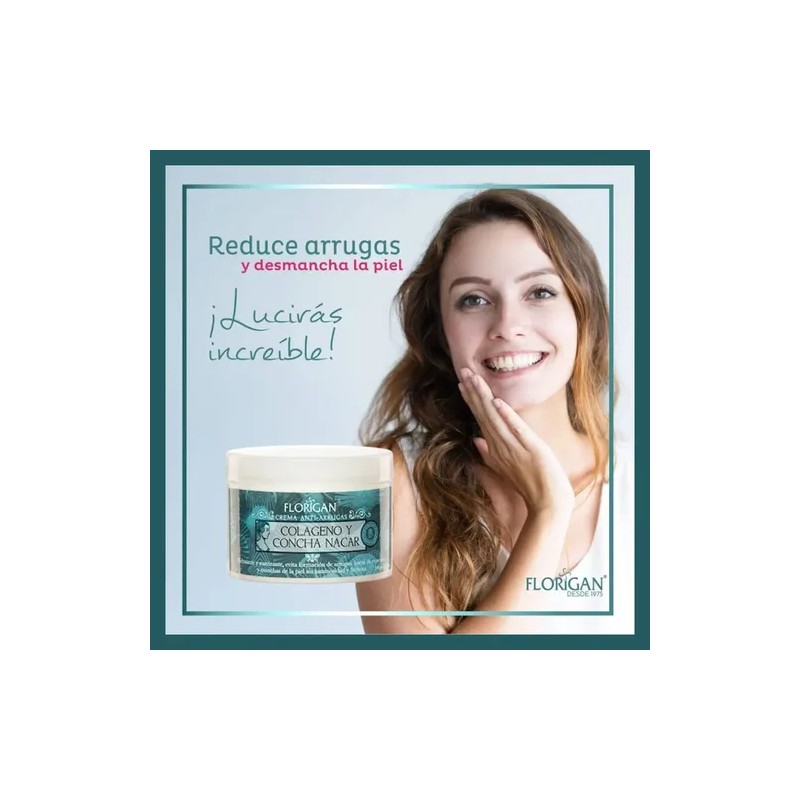 Crema Colágeno y Concha Nácar Florigan Antiarrugas y Manchas 350ml
