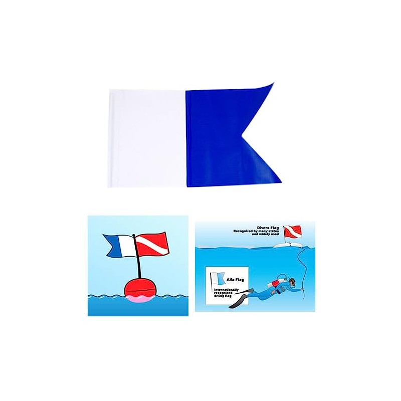 Large Scuba Dive Boat Flag Alpha Flag Diving International Sign