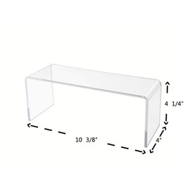 Marketing Holders 10”W x 4H Riser Stand Market Trinket Value Pack of 2 Showcase Collectibles Advertise Shoes Shelf Acrylic Rack Platform Wedding Counter Top Display Jewelry Boutiques