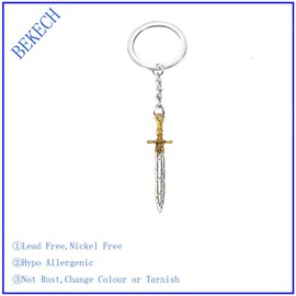 BEKECH Percy Movie Inspired Necklace Percy Fans Jewelry Sword Key Ring Gift Camp H Blood Merchandise (KEYCHAIN)