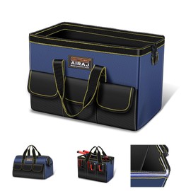 Tool Bag | AIRAJ 14-Inch Portable Tool Storage Bag | Wide Mouth Tool Bags for Men and Women | Small Tool Tote | Tool Organizer for Home Repairs,Garage Storage,Professional Work | Portable Tool Box
