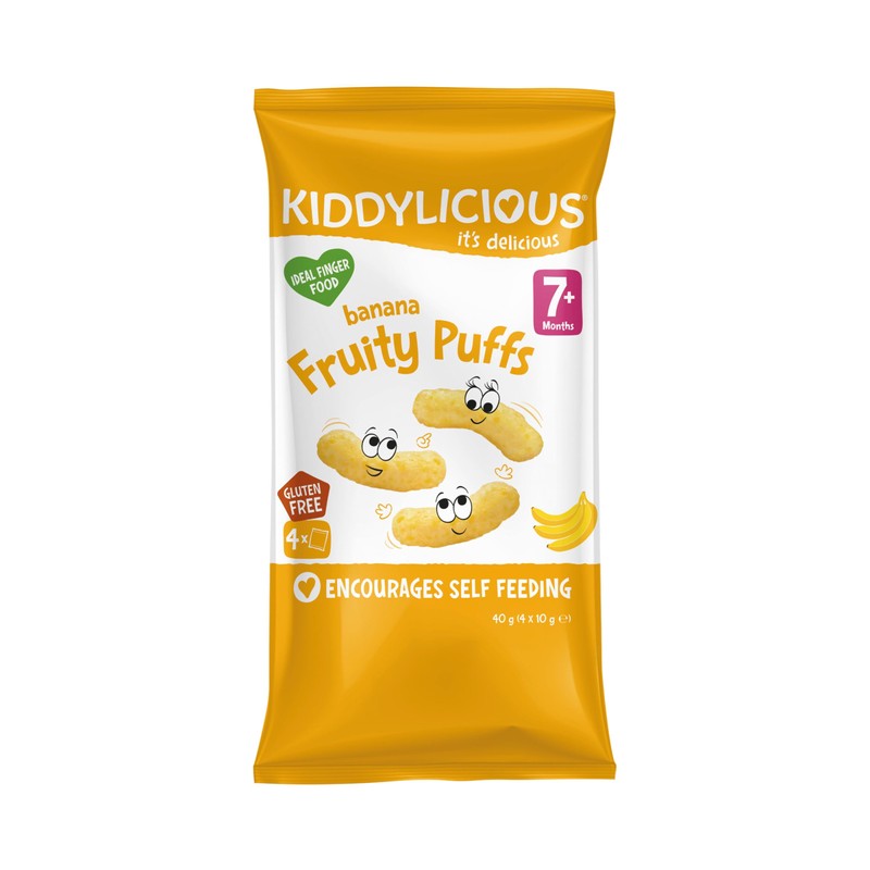 Kiddylicious Gluten-Free Banana Puffs Multipack, 40g (Pack of 3)
