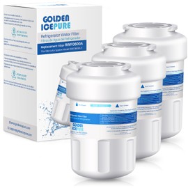 GOLDEN ICEPURE RWF0600A Refrigerator Water Filter Replacement for HDX FMG-1, MWFP, MWFA, PL-100, WFC1201, RWF0600A, PC75009, RWF1060, 197D6321P006, GSE25GSHECSS, Kenmore 469991 Refrigerator Cartridge