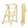 Foldable Toddler Learning Standing Tower, WOOD CITY Montessori Kitchen Step