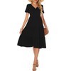 Berydress Women's Casual Summer Tiered Midi Dress Short Sleeve V-Neck