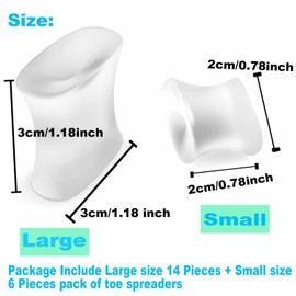Reppkyh 16 Pieces Gel Toe Separators for Women Toe Separators Helps Bunion for Men
