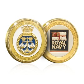The Koin Club Royal Navy Memorabilia Gifts Gold Spoof Challenge Coin - 700X Naval Air Squadron