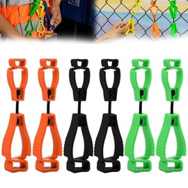 WADY 6PCS Glove Clips, Glove Grabber Clip Anti-loss Waist Buckle Clip, Glove Grabber Clip Anti-loss Waist Buckle Clip, Glove Keeper, Plastic Safety Work Glove Grabber Clips (Multicolor)