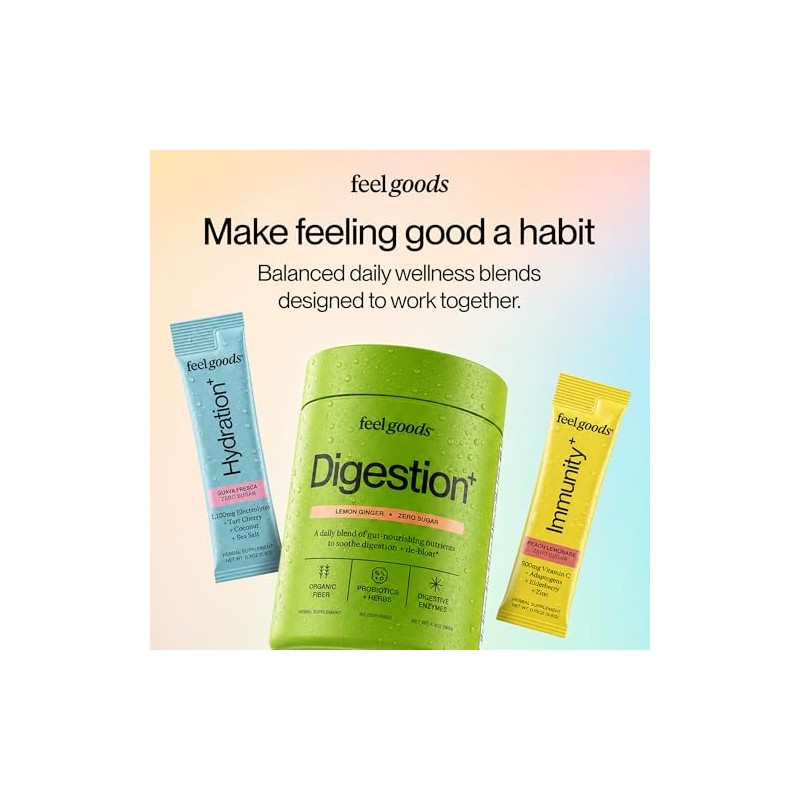 Feel Goods- Hydration Hero, 1000 mg de electrolitos en polvo,