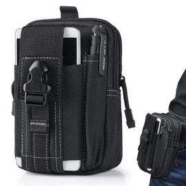 Belt Pouch, Multi-functional Pouch, For Work, 3 Colors, Waterproof Design, Outdoors, Mountain Climbing, Camping, Exploration, Tool Storage, Portable, Unisex, Black