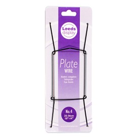 Leeds Display : PW40BKL : Wire Plate Hanger No.4 : Black : 25-36cm/ 10-14 Inch