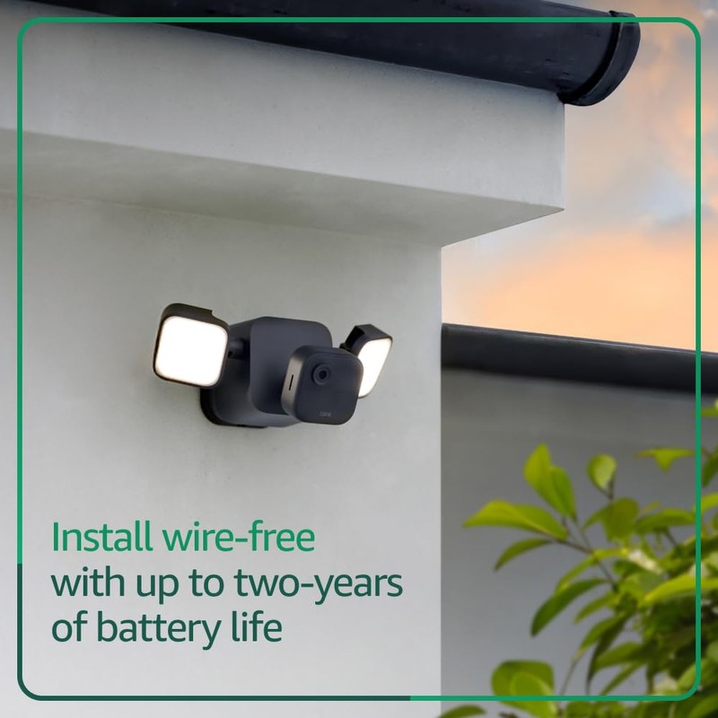 Blink Outdoor 4 Floodlight Camera — Wireless smart security camera,