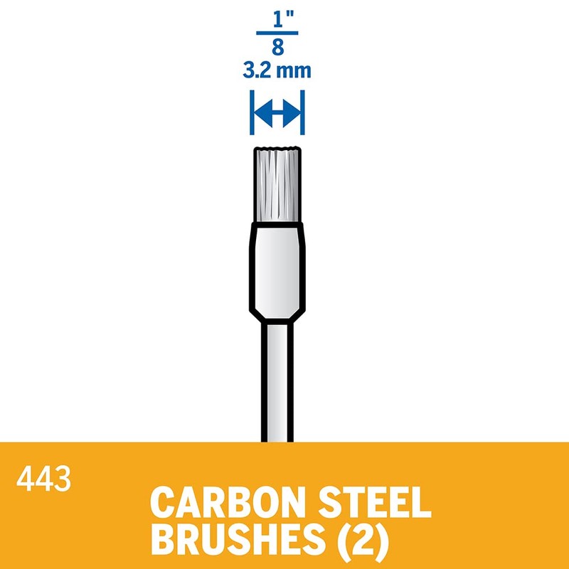 Dremel 443N Carbon Steel Brush (Pack of 2)