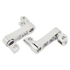 Motorcycle Foot Pegs, Adjustable Passenger Foot Pegs Highway Pegs Extension Brackets, Rugged Construction, Fits HarleyDyna Softail Touring Road King (Electroplating)