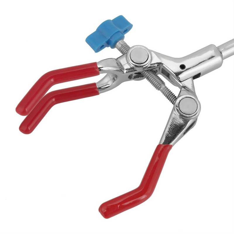 Lab Clamp 3 Prong,Adjustable Test Tube Flasks Clamp,Finger Swivel Style