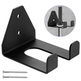 Vertical Barbell Bar Wall Hook, Dumbbell Stand Wall Mount for Olympic Dumbbells, Dumbbell Rack for 1 Bar, Space-Saving Barbell Stand for Vertical Hanging (1 Bar/Black)