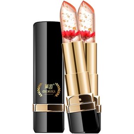 [Popular Product] Jelly Lipstick, Flower Jelly Color Changing Lipstick, Gold Cap Version, Lip Fashion, Lip Gloss, Crystal, Jelly, Lipstick, Lipstick (101# Blue Enchantress)