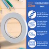 Gocableties Clear Double Sided Tape, 12mm (1/2”) x 33m, Strong