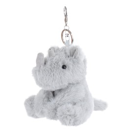 Apricot Lamb Cute Toys Plush Gray Rhino Stuffed Animal Soft Keychain for Kids Bag, Purse, Backpack, Handbag (5 Inches)
