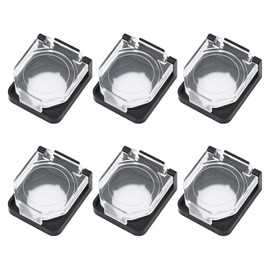 Pack of 6 round switch cover, protective cover for emergency stop switch, protective cover for emergency stop button, button switch cover, dust and waterproof for 20 mm power button