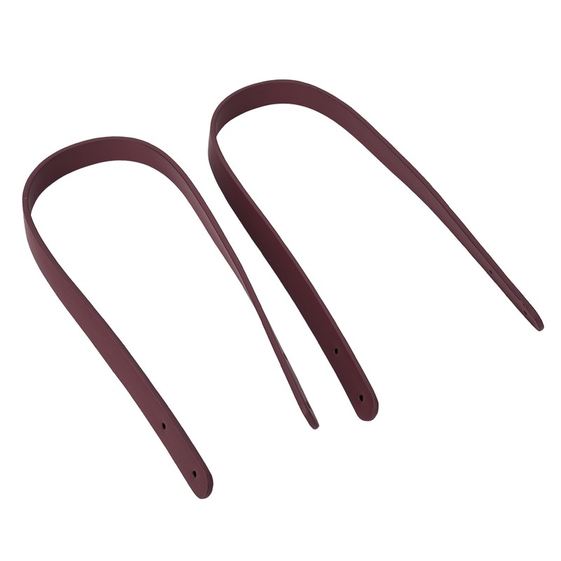 2PCS 65cm Handmade Leather Bag Handles with Rivets DIY Patchwork