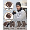 6 Piezas Set de Bufanda Gorro Guantes para Hombre y