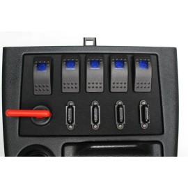Riot Engineering 95-98 240sx Switch Panel - Battery Disconnect Toggle Switches Fuses