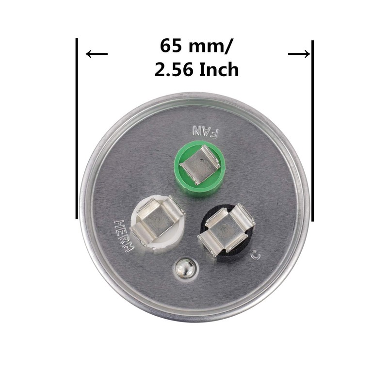 BOJACK 70+10 uF 70/10 MFD ±6% 370V/440 VAC CBB65 Dual